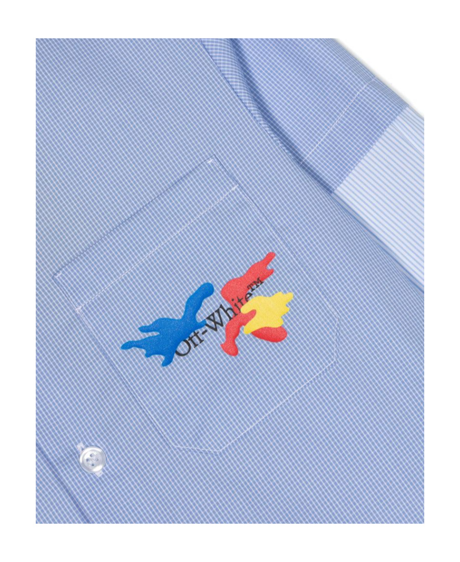Off-white Check-pattern Cotton Shirt In Blue