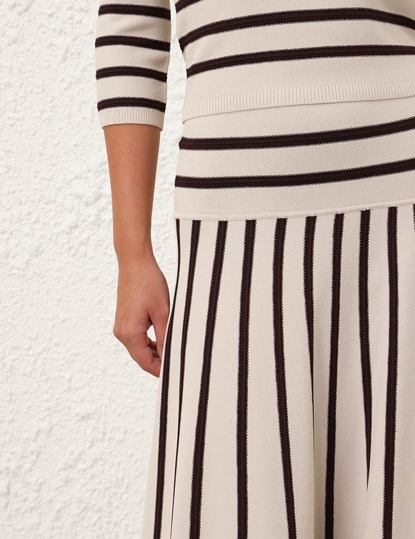 Shop Zimmermann Striped Midi Skirt In Multicolor