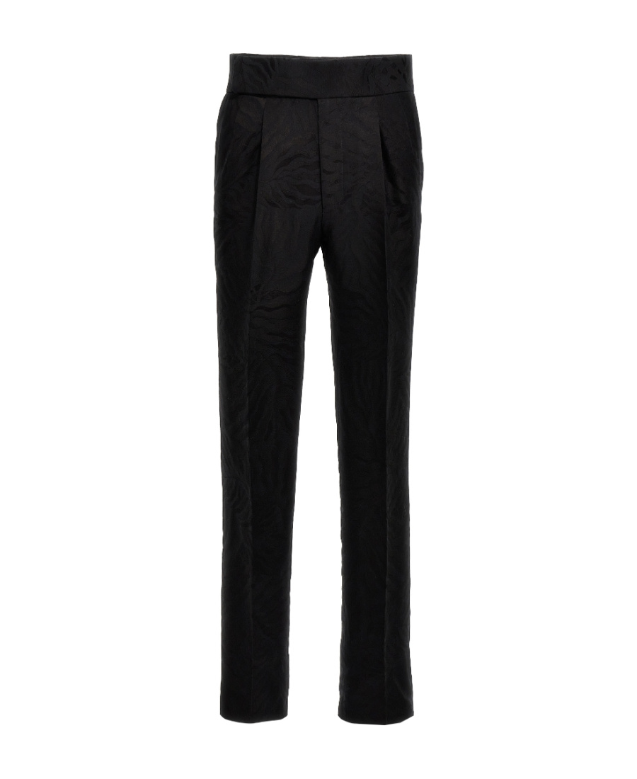 Bally Pressed-crease Tapered-leg Regular-fit Cotton And Wool-blend Trousers In Black