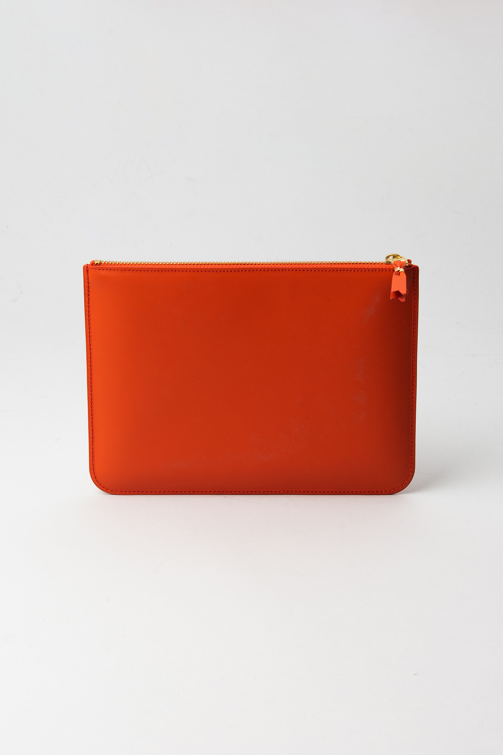 Comme Des Garçons Graphic-print Leather Clutch Bag In Red