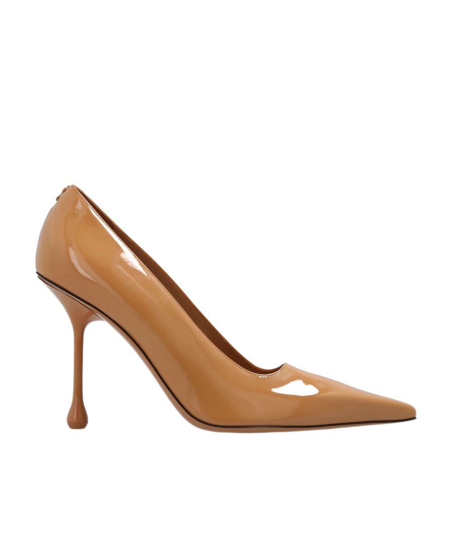 Jimmy Choo Amelia Leather Kitten-heel Pumps In Brown