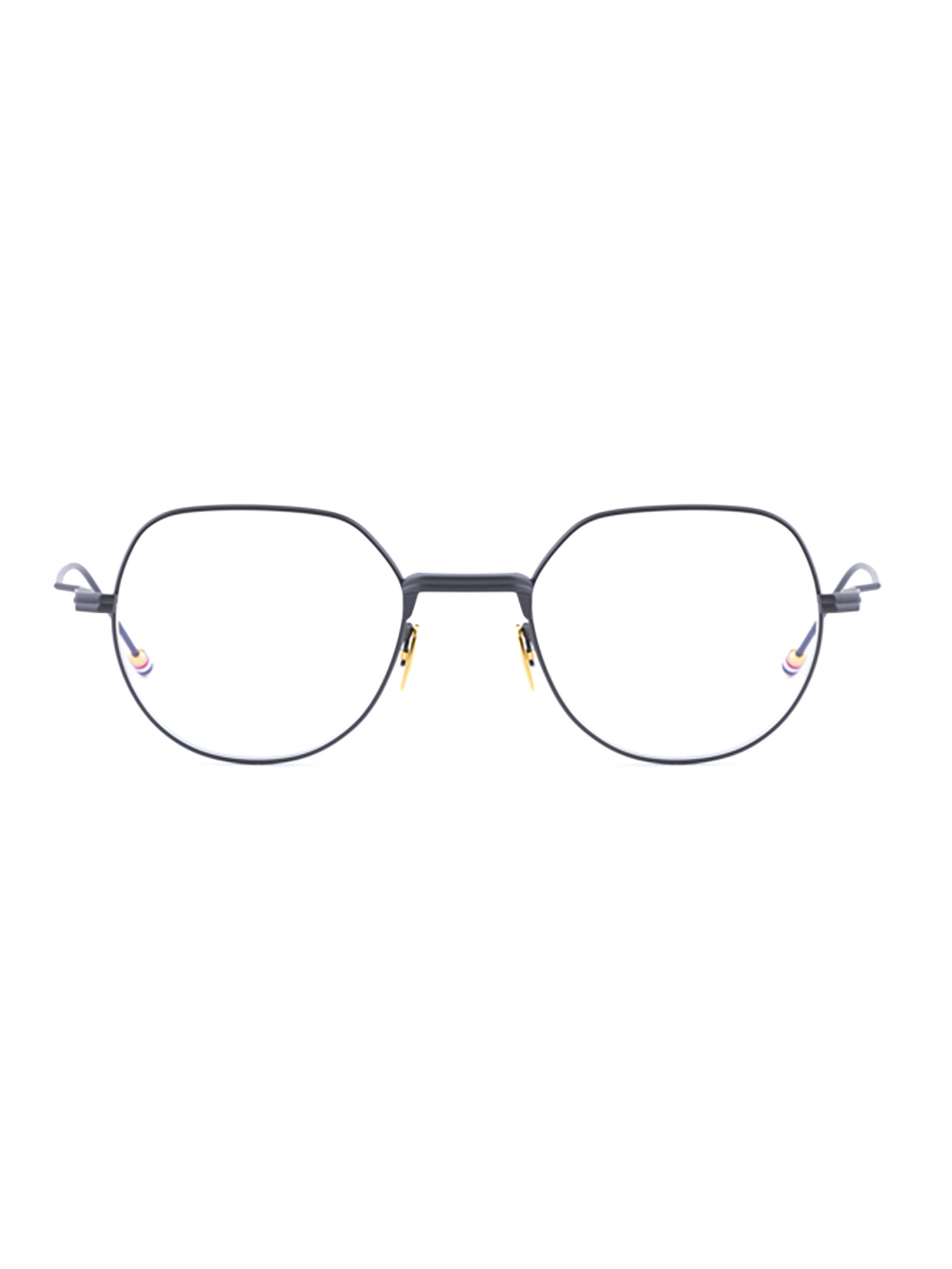 Thom Browne Round-frame Metal Glasses In White