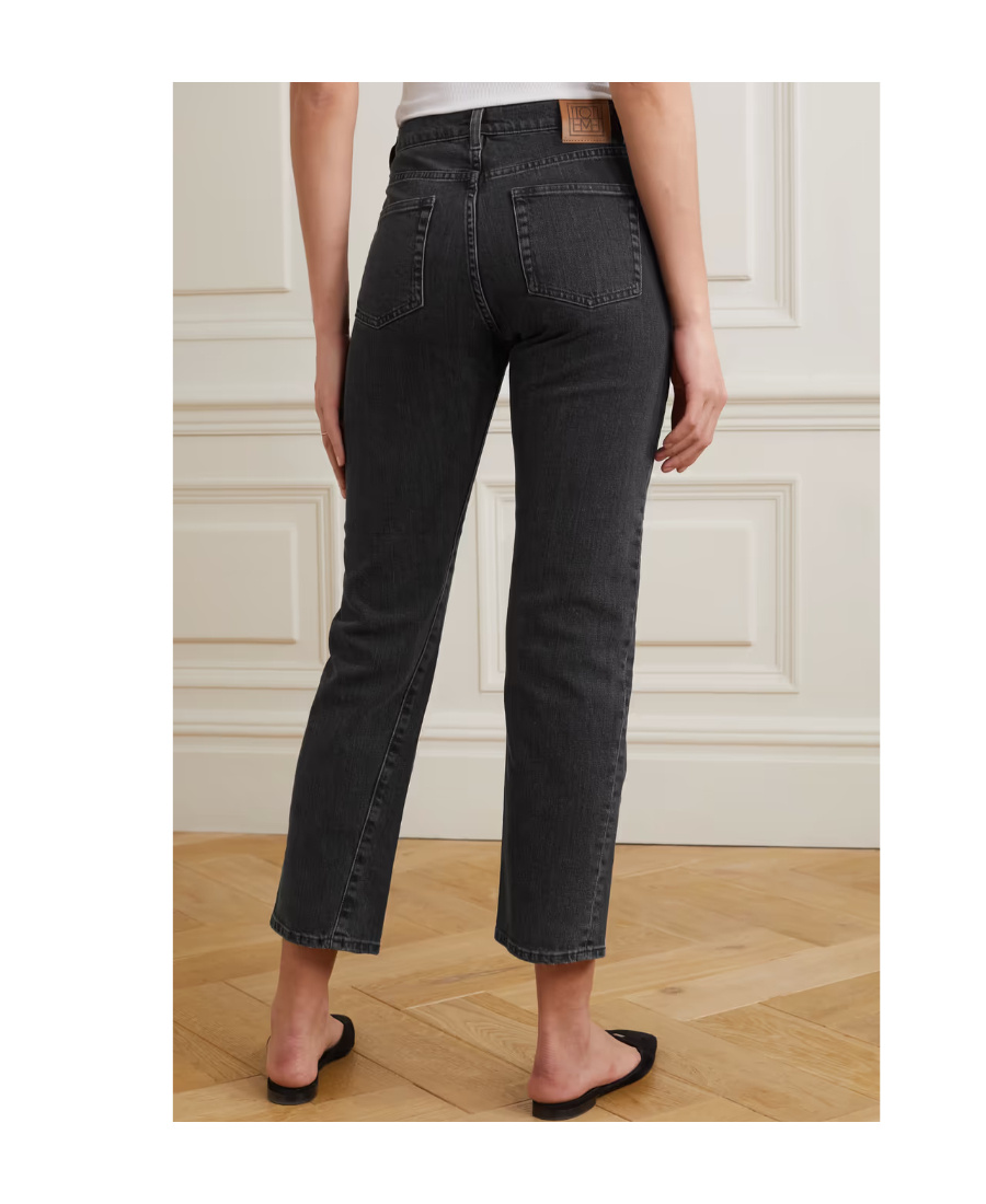 Totême High-rise Straight Jeans In Black