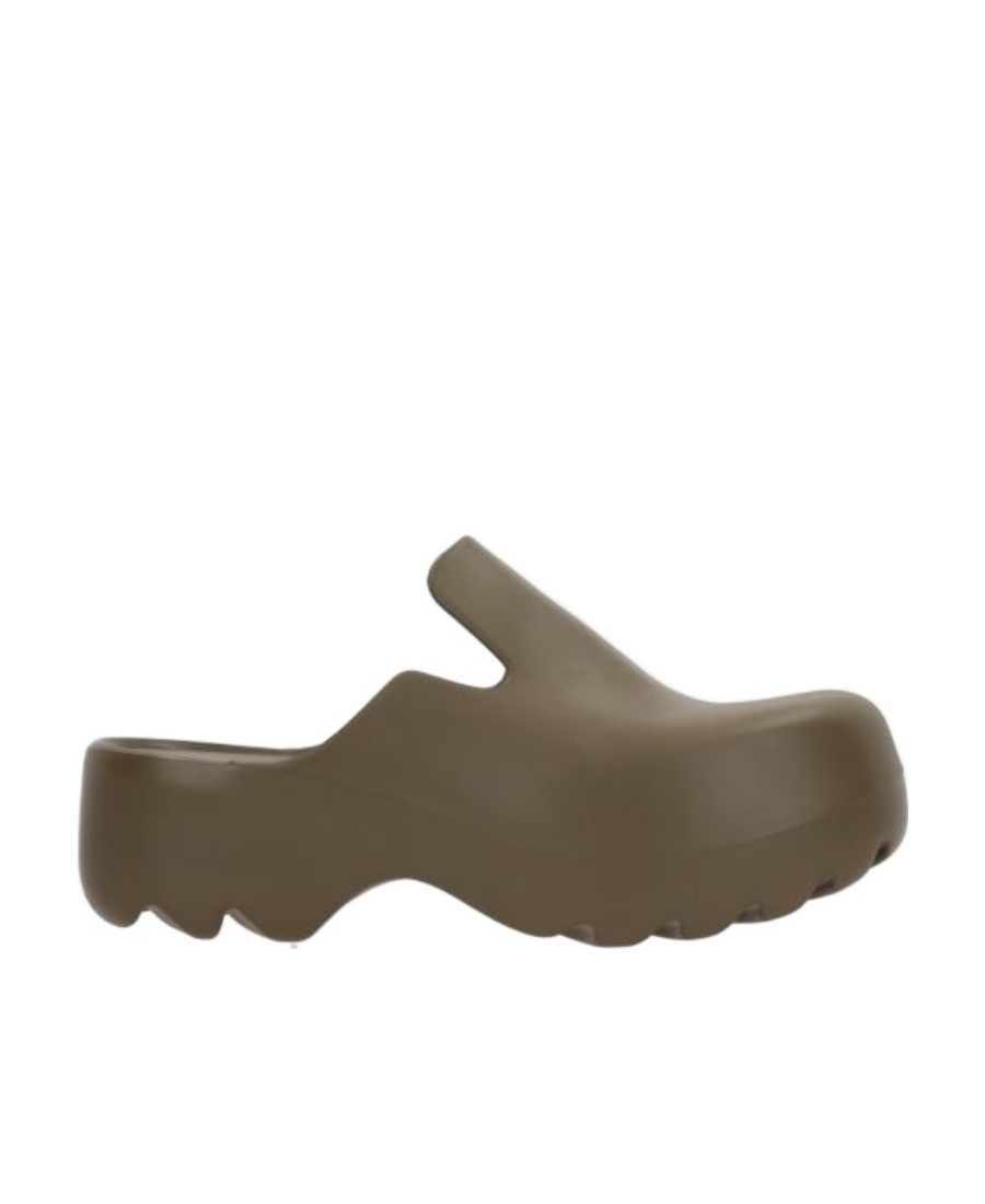 Bottega Veneta Rubber Muller Shoes In Brown