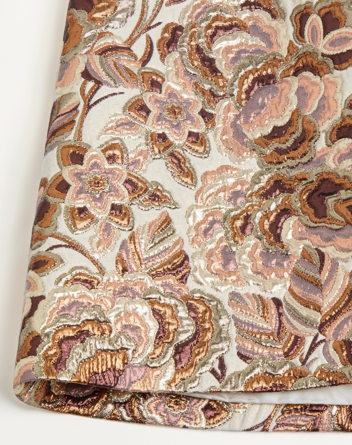 Valentino Gonna In After Winter Quilted Pink Lurex In Nude