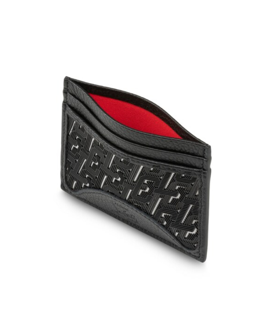 Christian Louboutin Techno Card Holder In Black