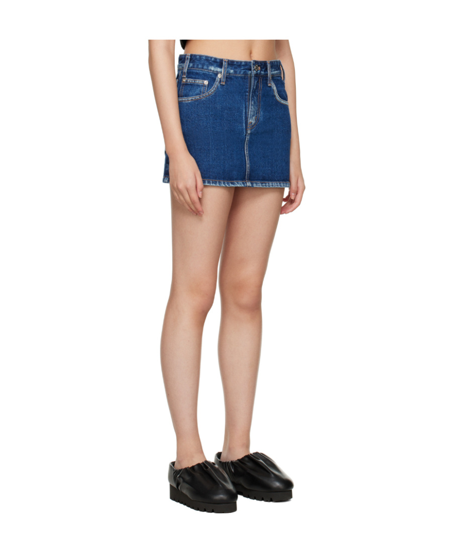 We11 Done Low-rise Mini Skirt In Nude