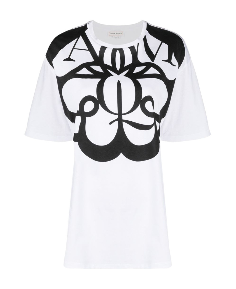 Alexander Mcqueen Exploded Seal Logo-print T-shirt In Black