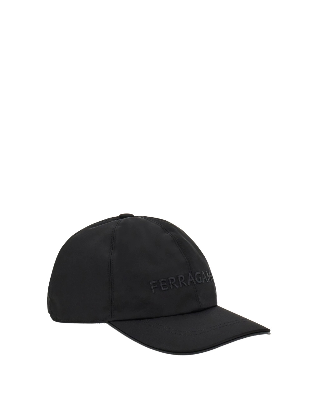 Ferragamo Baseball Cap With Embroidered Logo In Black
