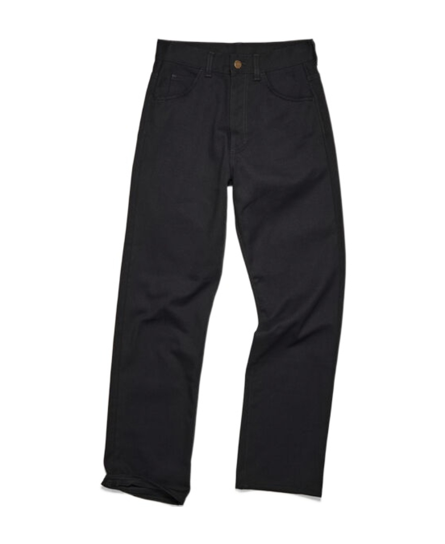 Shop Acne Studios High-waist Straight-leg Trousers In Black