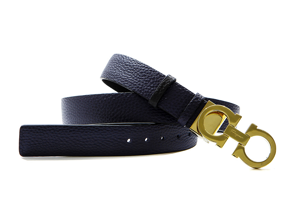 Shop Ferragamo Gancio Double-sided Belt In Nude