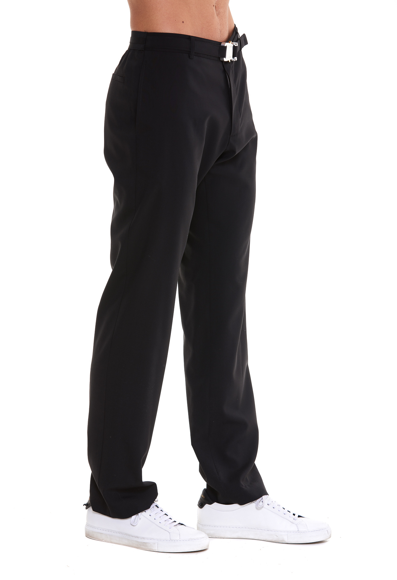 Alyx Belted Straight-leg Trousers In Black