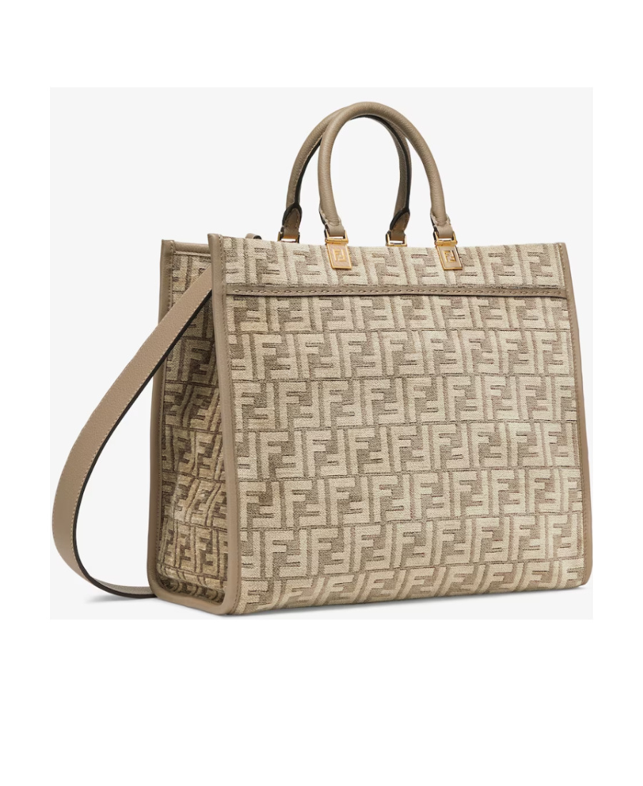 Fendi Sunshine Medium Shopper Bag In Gray