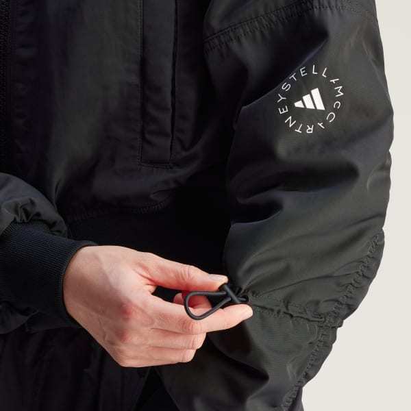 Adidas By Stella Mccartney Knitted Pilot Short Jacket In Black