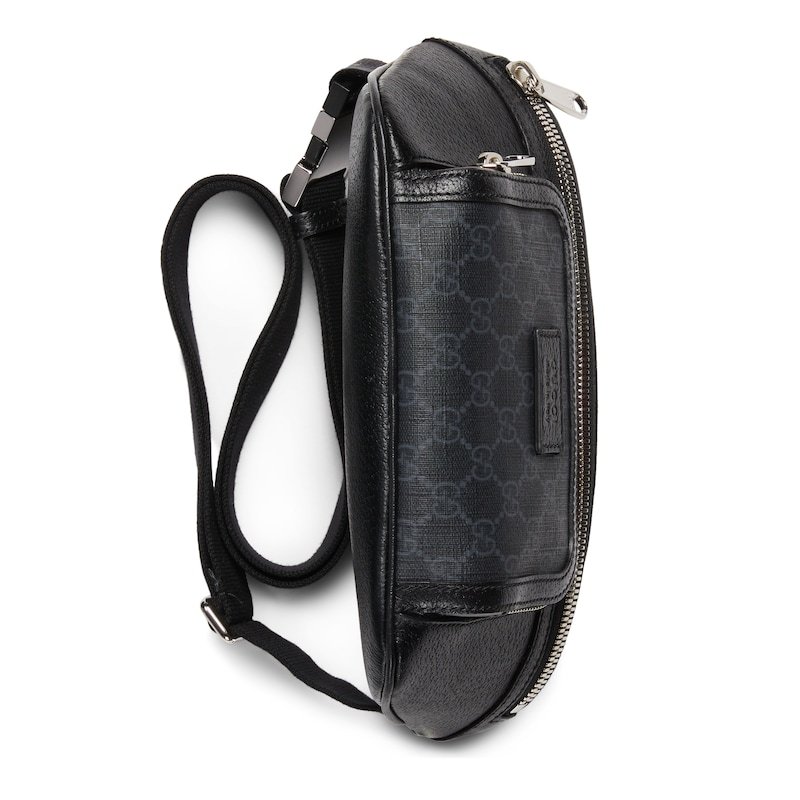 Gucci Small Gg Belt Bag With Tag In Black