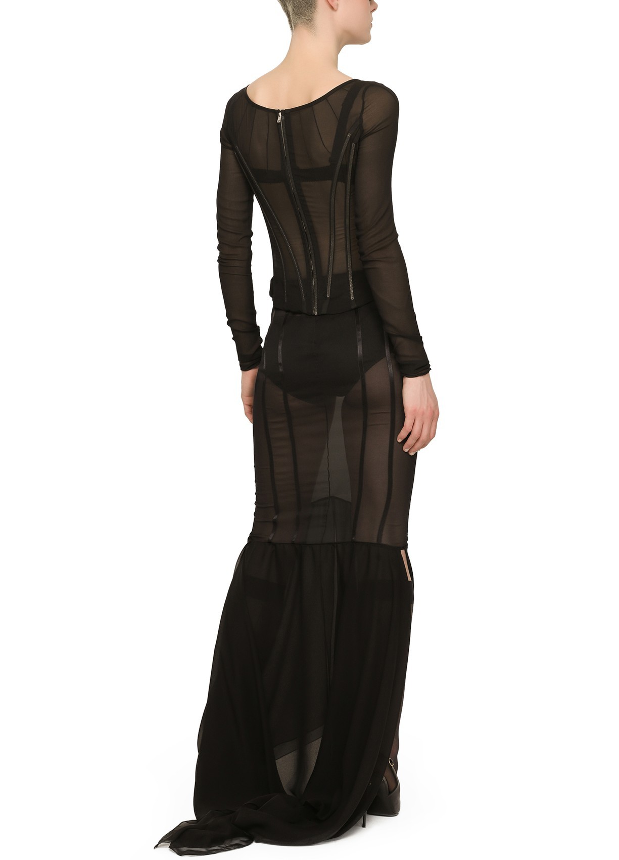 DOLCE & GABBANA MERMAID LOTUS LEAF HALF SKIRT