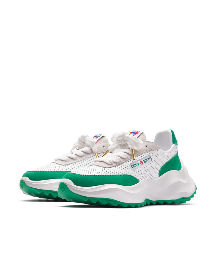 Casablanca Atlantis Perforated Lace-up Sneakers In White
