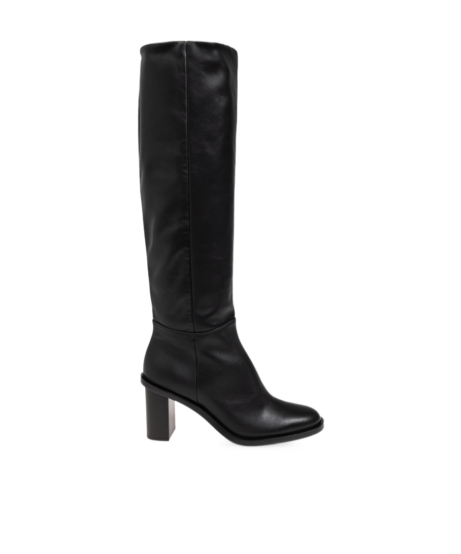 Max Mara Round-head Boots In Black