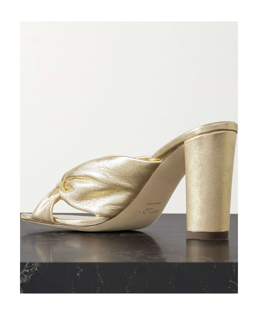 Jimmy Choo 85mm Avenue Knotted Sandals In Nude