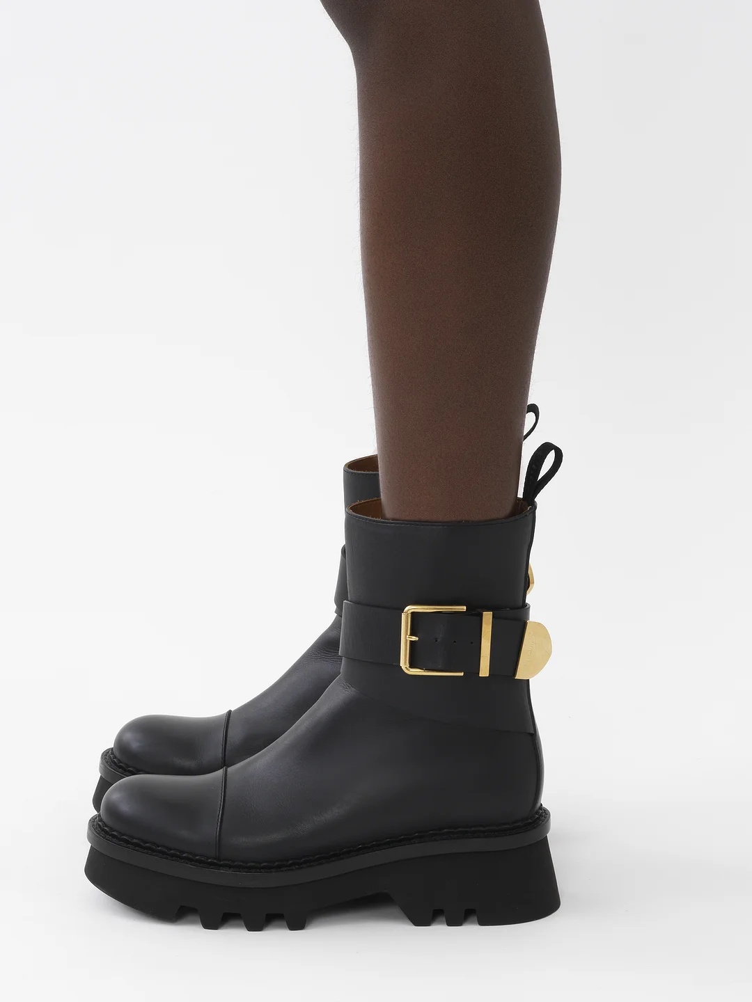 Shop Chloé Owena 50mm Ankle Boots In Black