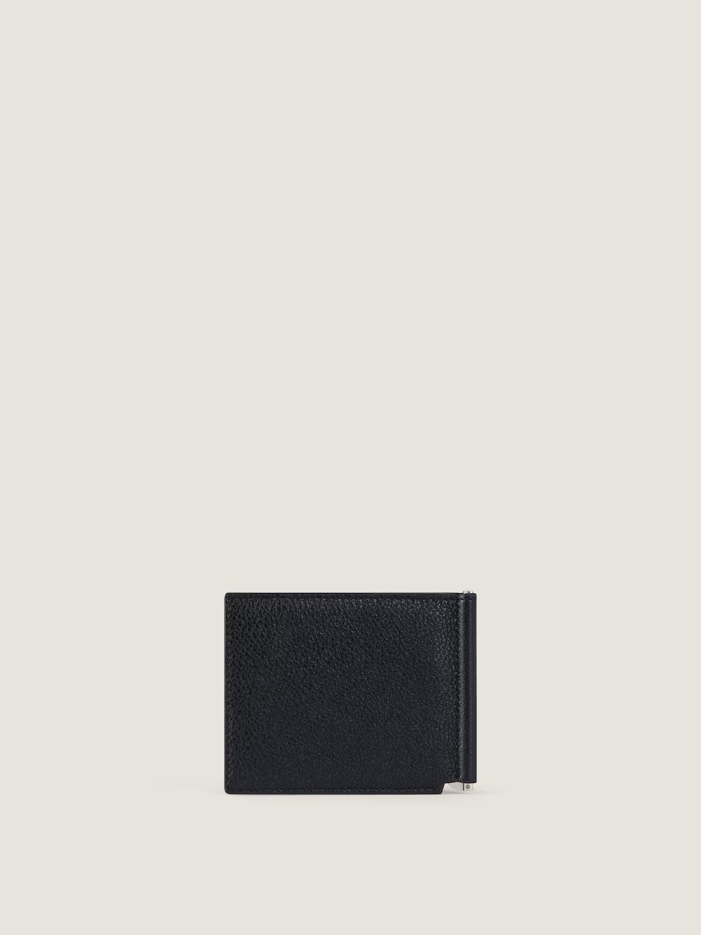 Givenchy Wallet In Grained Leather With Clip In Black