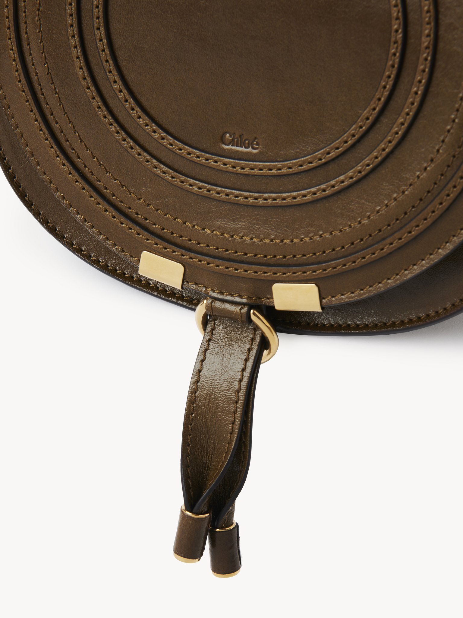 Chloé Small Flip Saddle Bag In Brown