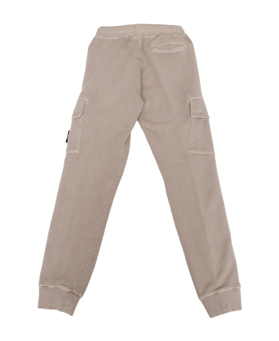 Stone Island Compass-patch Cotton Track Pants In Gray