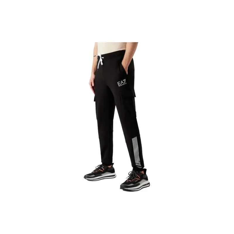 Ea7 Elastic Waist Sweatpants In Black