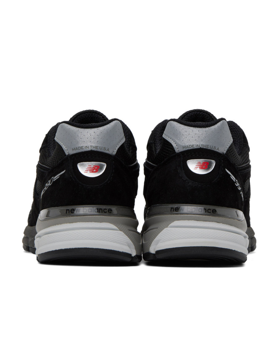 NEW BALANCE MADE IN USA 990V4 'BLACK/SILVER' SNEAKERS