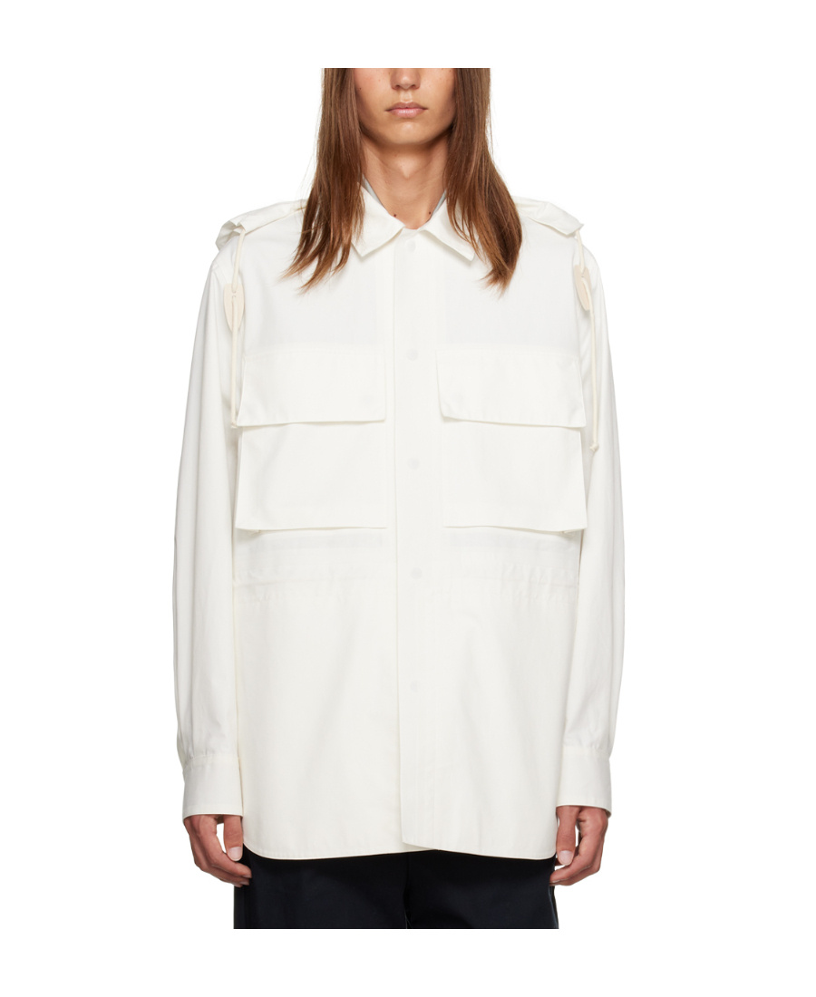 Jil Sander White Button Jacket In White
