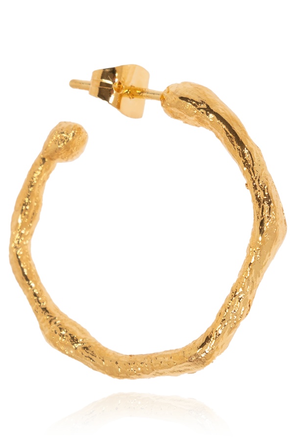 Forte Forte Hoop Sculpture Earrings In Yellow