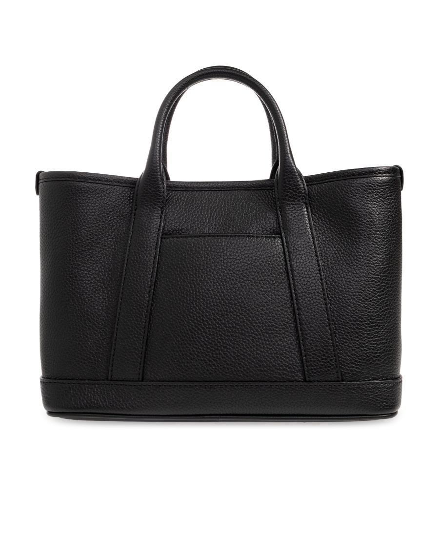 Michael Michael Kors Logo-plaque Leather Tote Bag In Black