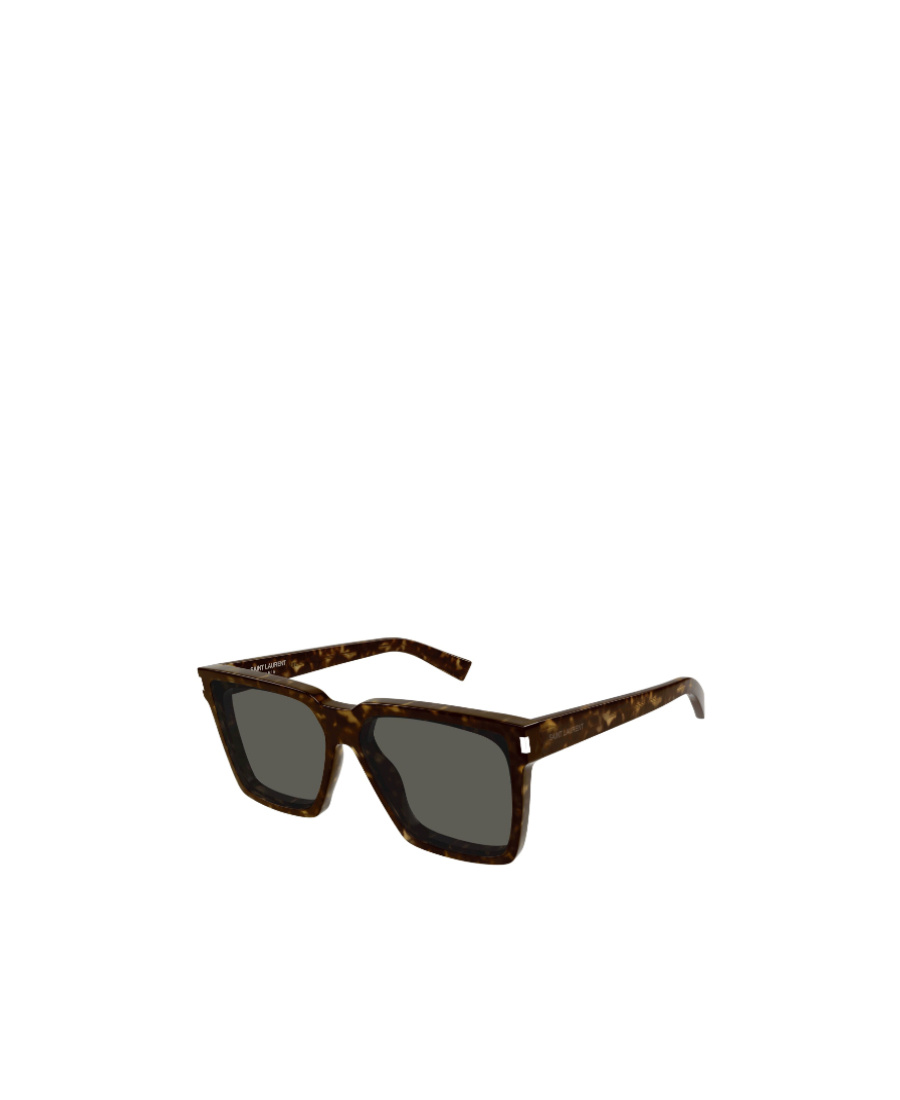 Saint Laurent Sl 789 Jacques Linea Corner Angle 002 Havana Crystal Grey Sunglasses In Brown