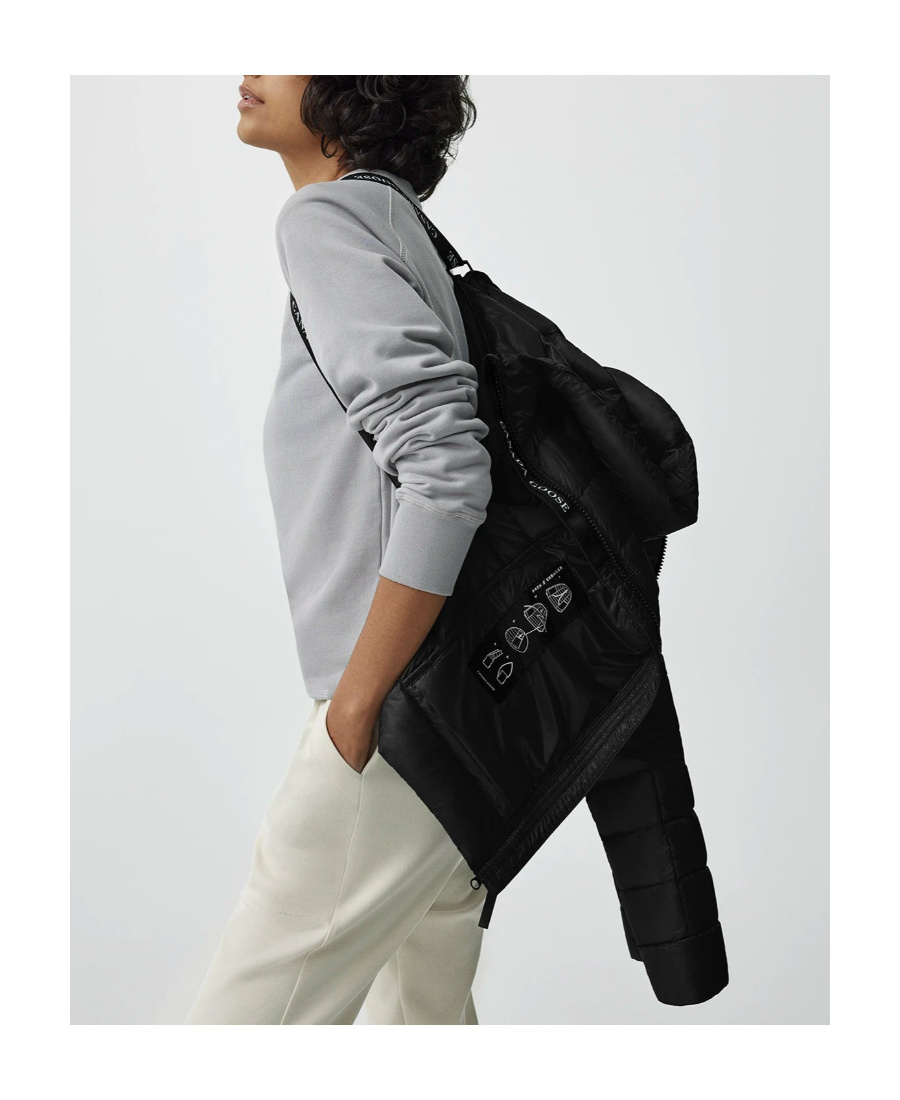 Shop Canada Goose Logo-patch Padded Down Jacket In Black
