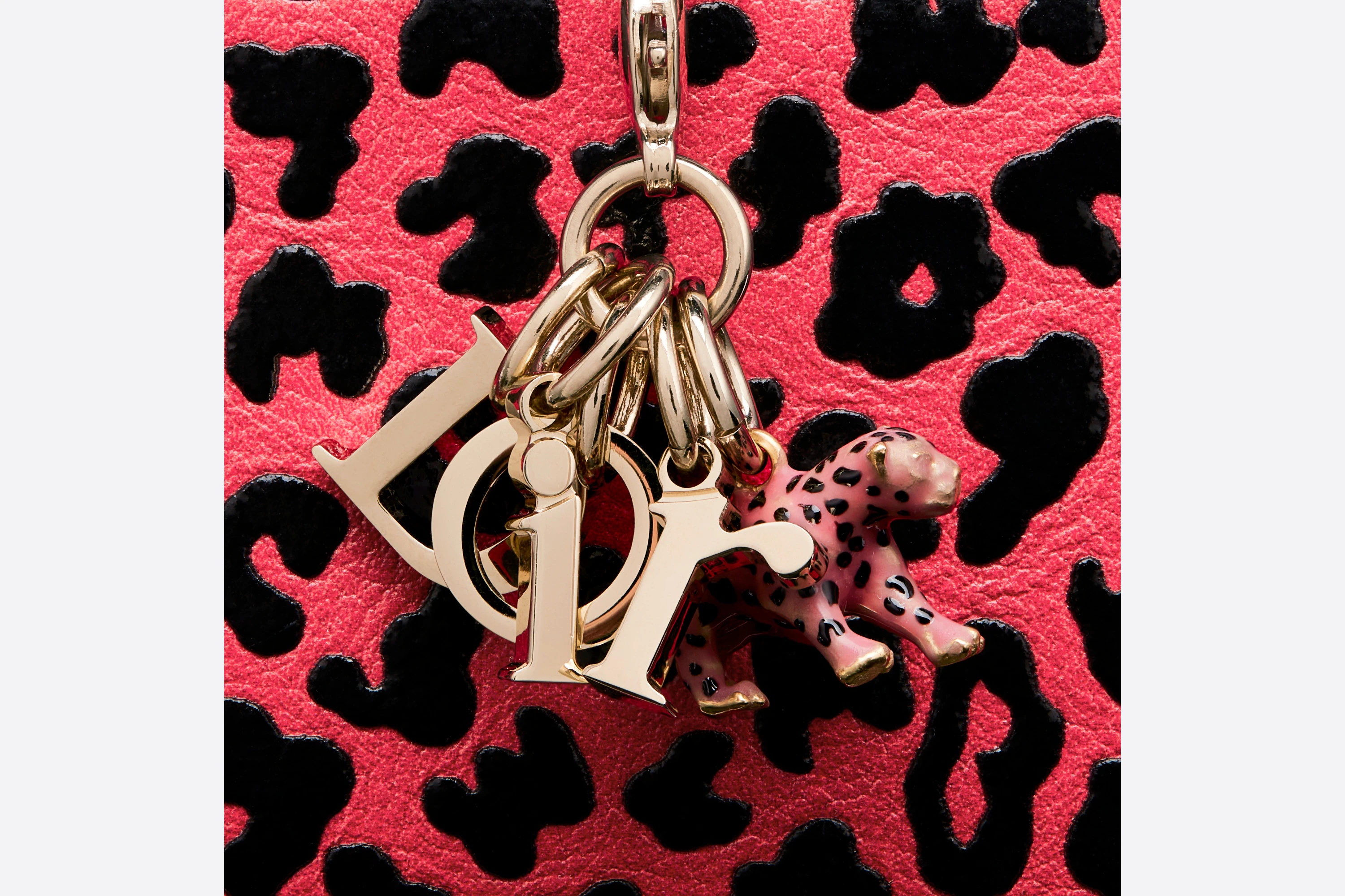 Shop Dior Mini Lady Wallet In Red