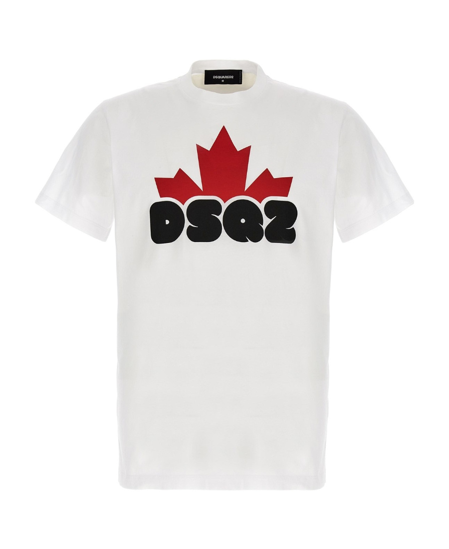 Dsquared2 Dsq2-print Short-sleeve T-shirt In White