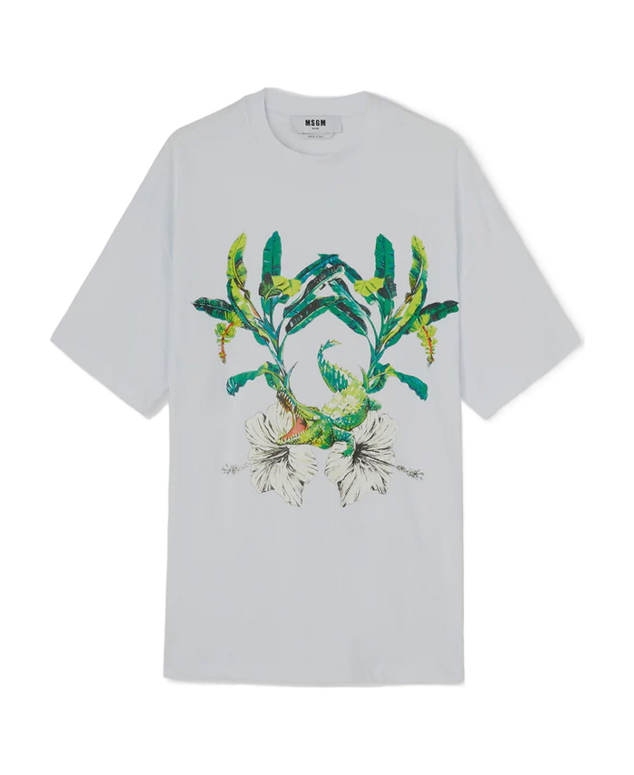 Msgm Round-necked T-shirt In White