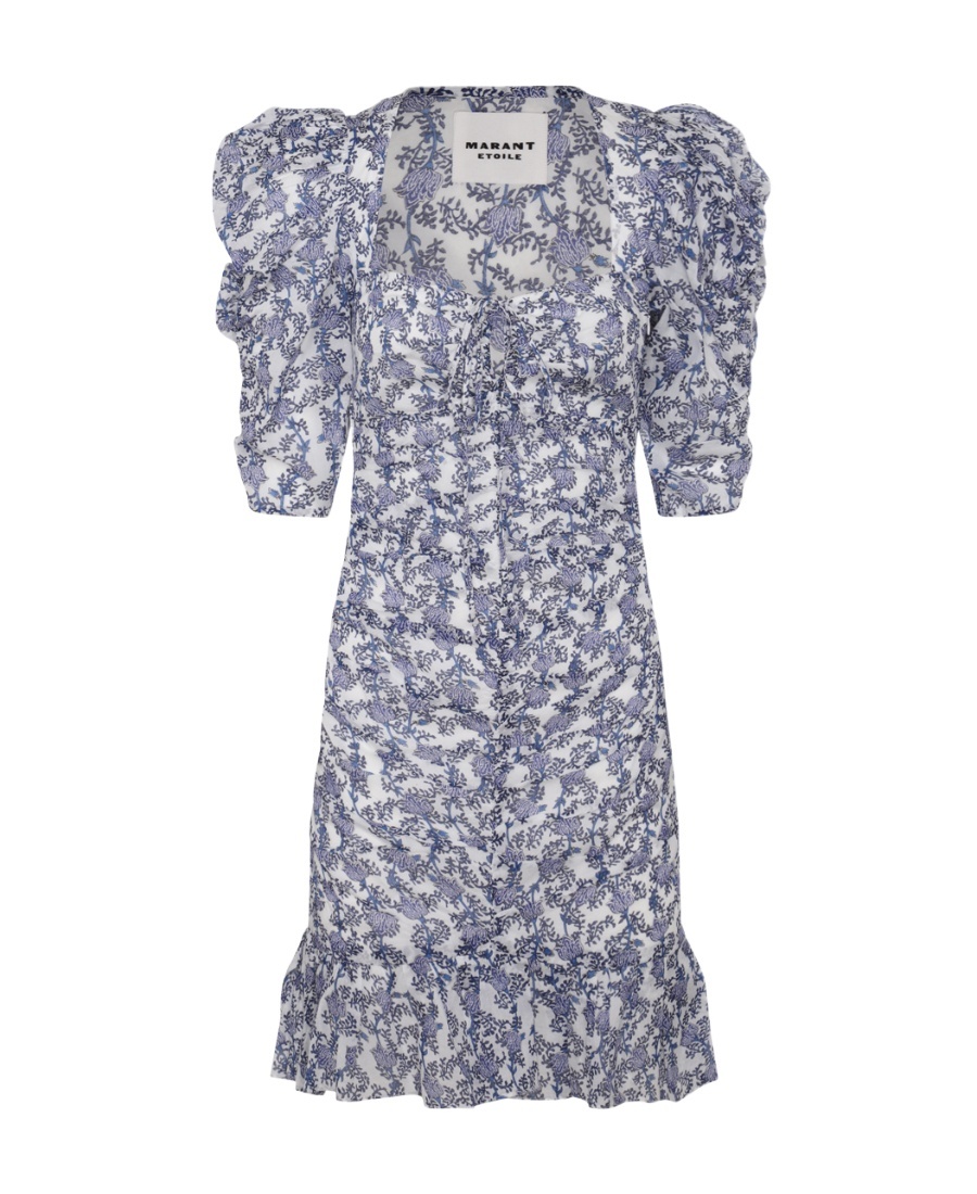 Isabel Marant Étoile Galdino Printed Cotton Dress In Gray