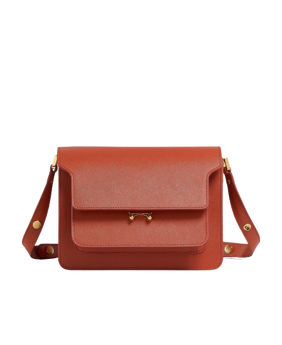 Marni Trunk Medium Shoulder Bag In Brown