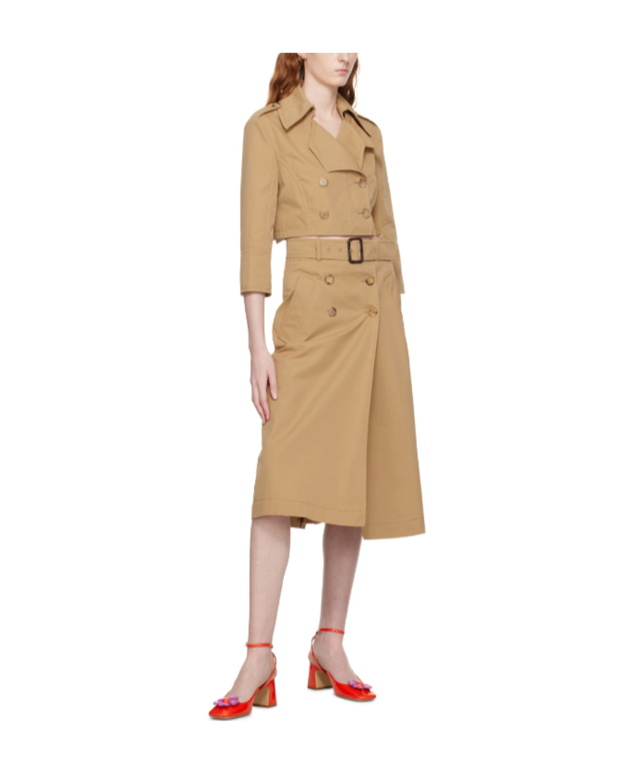 Moschino Button Skirt In Nude