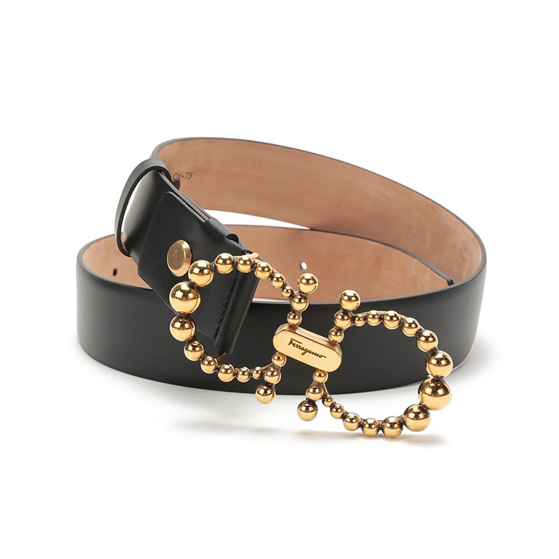 Shop Ferragamo Antique And Old Plate Buckle Belt In Black