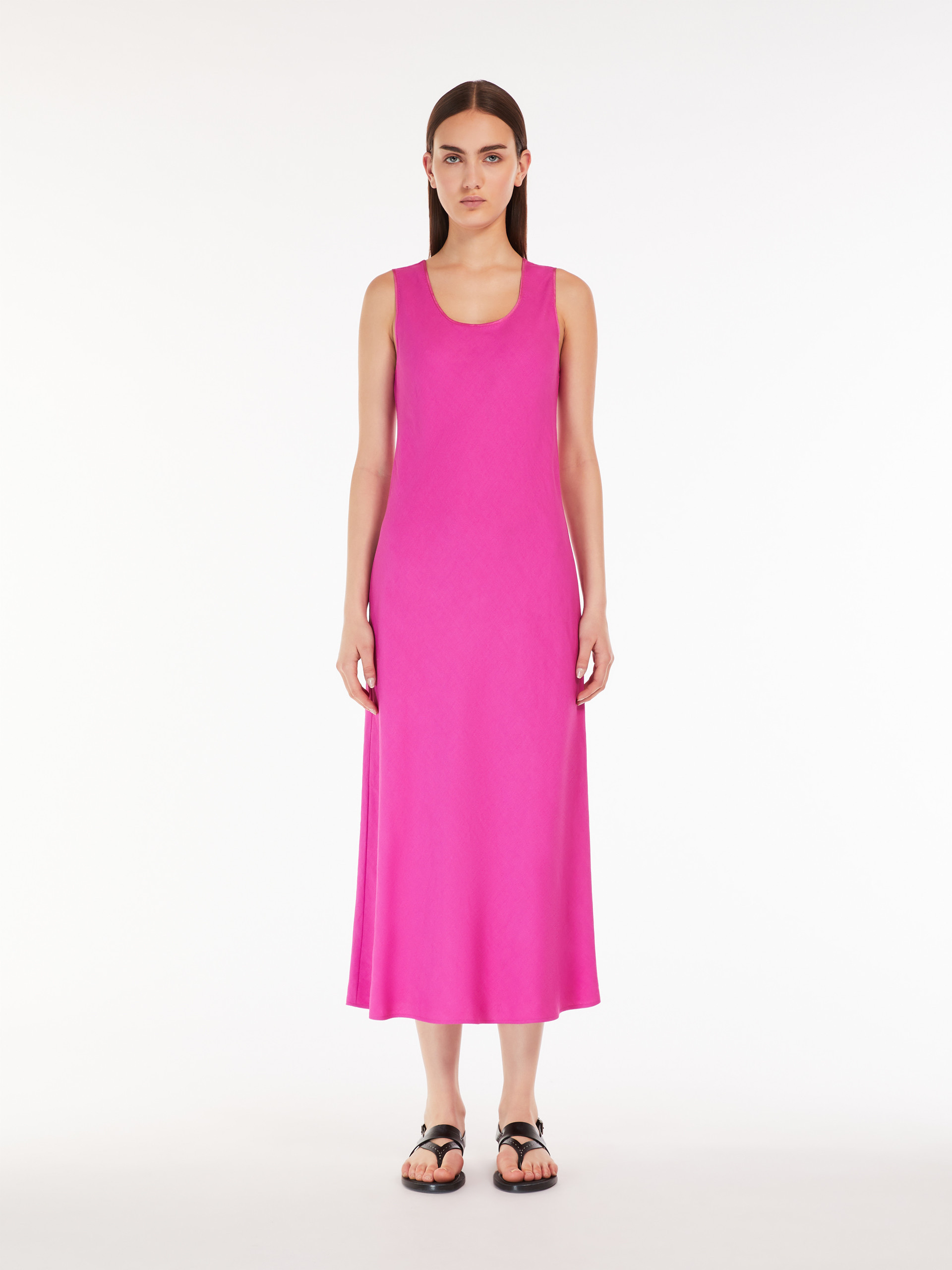 Max Mara Sleeveless Medium Length Dress In Pink