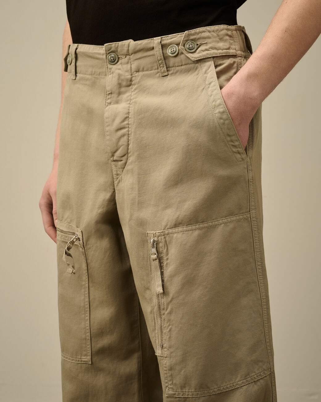 C.p. Company Cargo Trousers In Nude