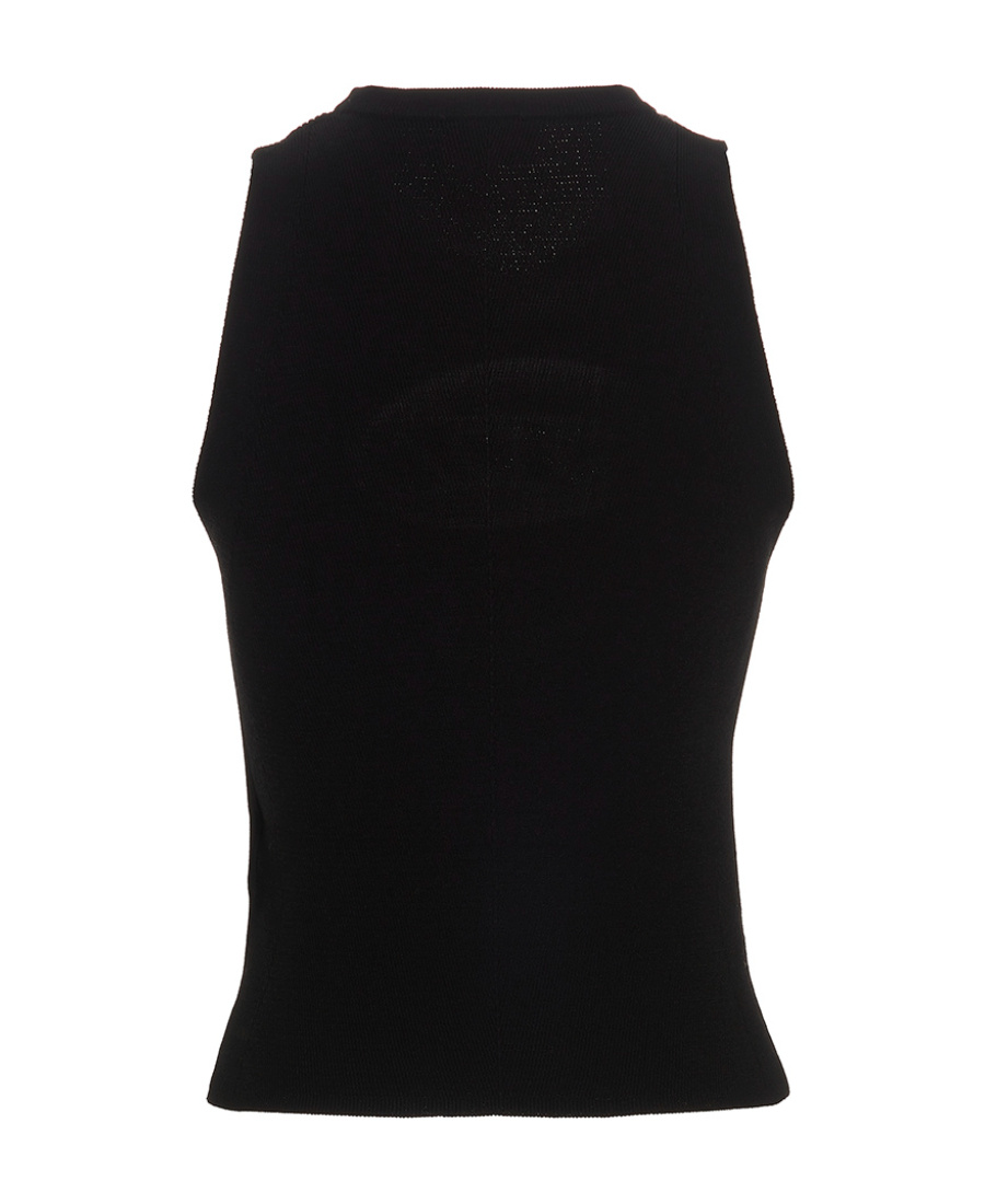 Diesel Knit Tank Top In Cashmere Blend In Black