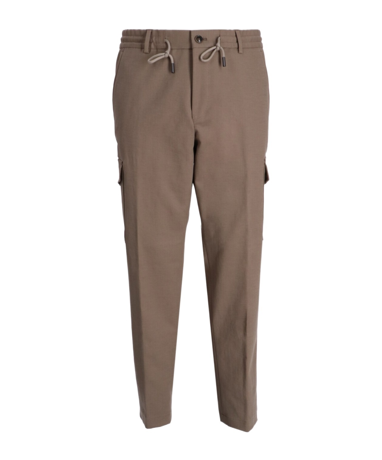 Hugo Boss Belt-loop Casual Pants In Brown