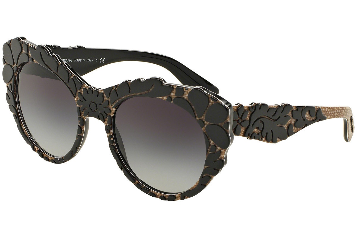 Dolce & Gabbana Logo Sunglasses In Black