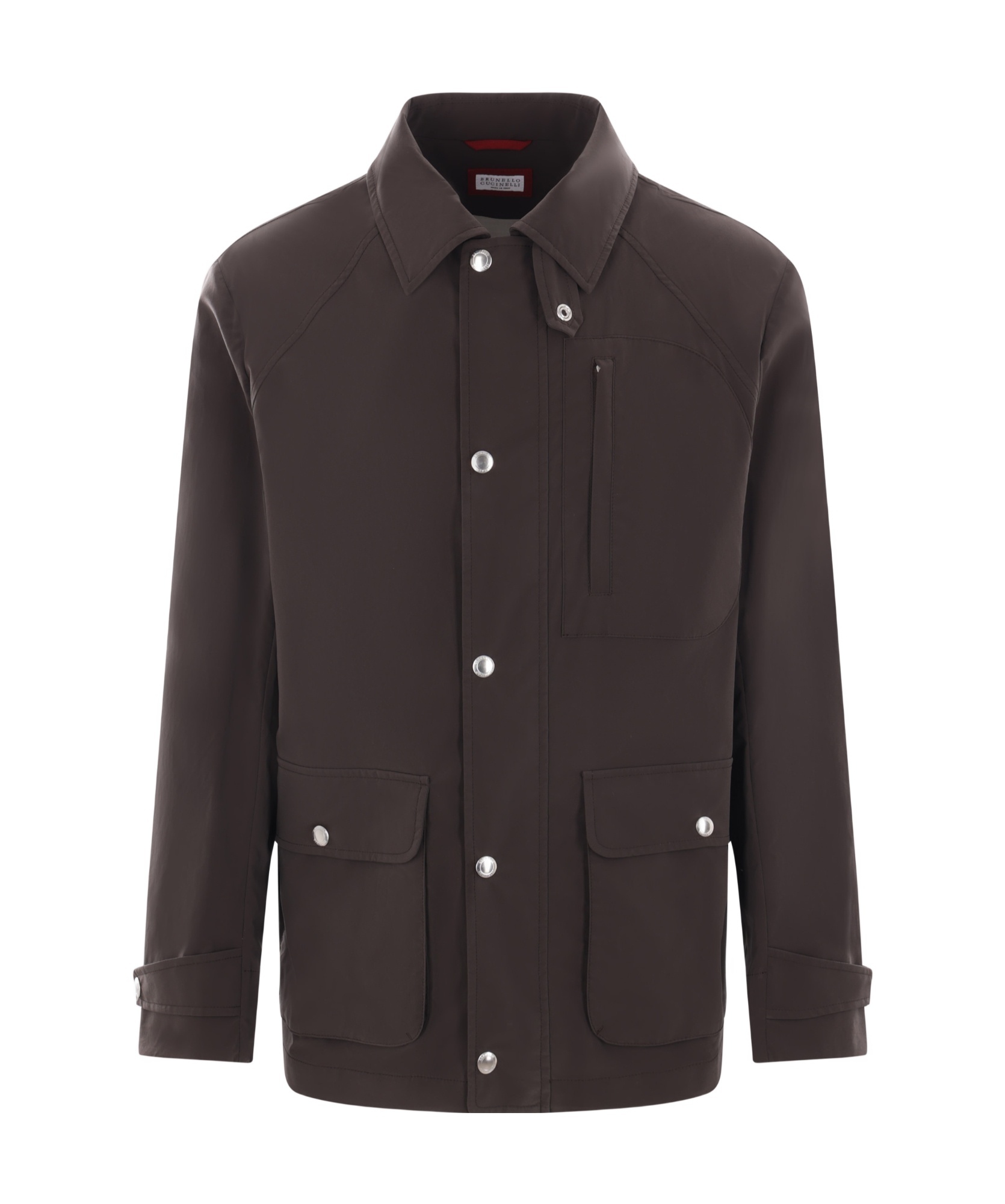 Brunello Cucinelli Ter-repellent Cotton Field Jacket In Black
