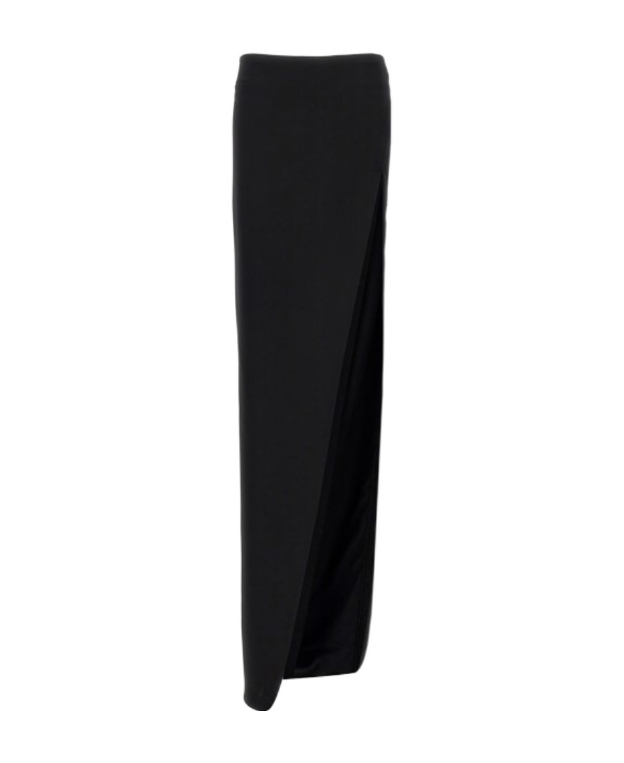 Ann Demeulemeester Black Leather Skirt In Black