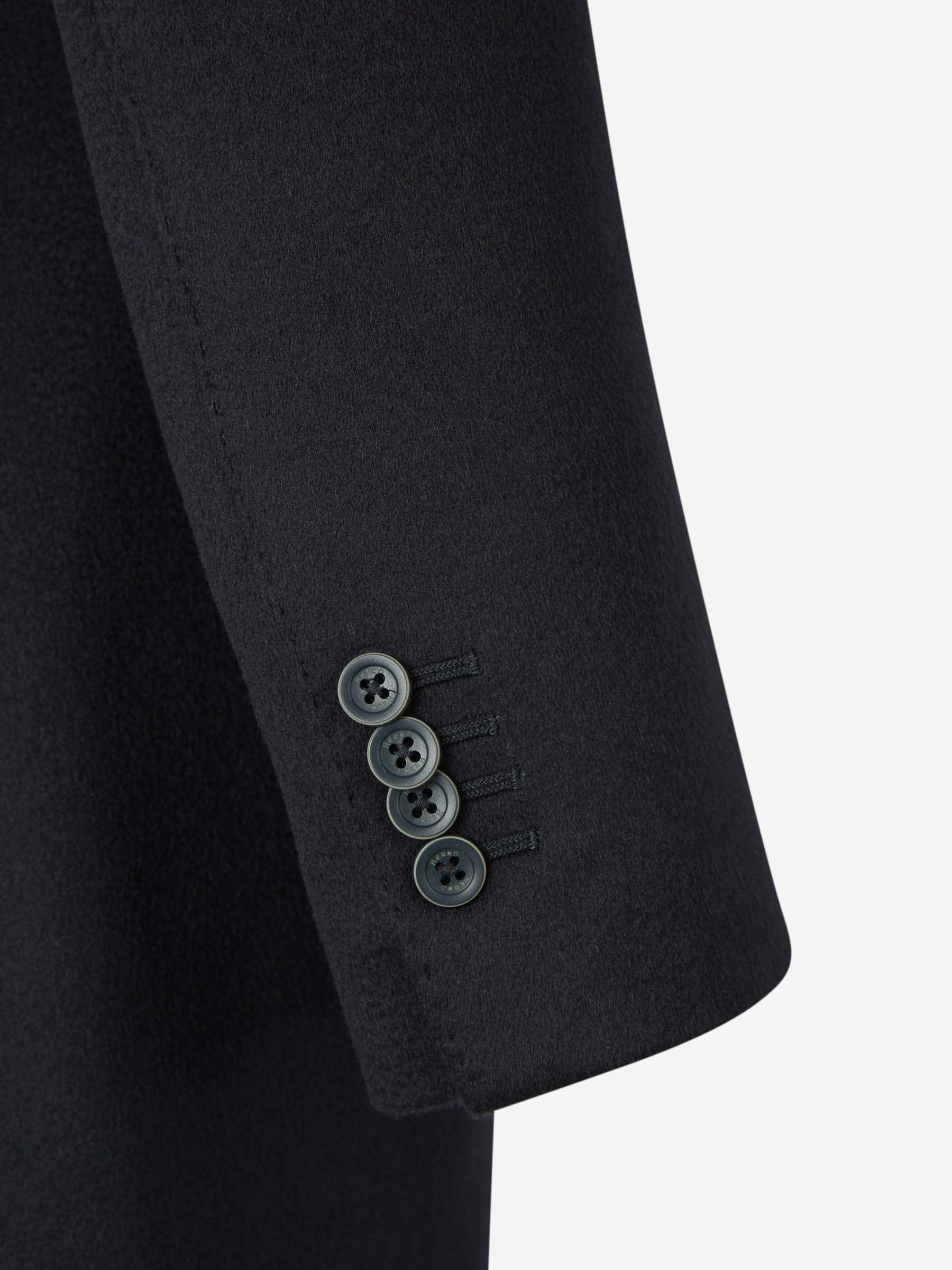 Herno Durable Long Sleeve Coat With Notched Lapels In Black