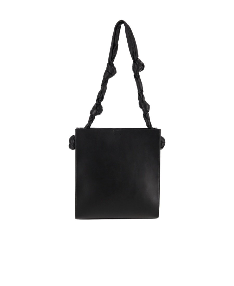 Jil Sander Tangle Logo Embossed Tote Bag In Black